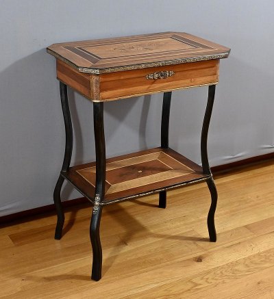 Marquetry Work Table, Napoleon III style – Late 19th century