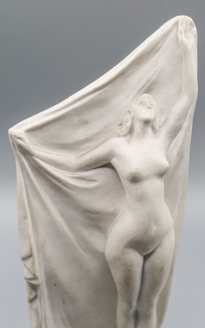 Théodore RIVIÉRE 1857-1912 Draped Nude, Biscuit