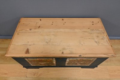 Painted Pine Chest, Eastern Europe – Late 19th Century