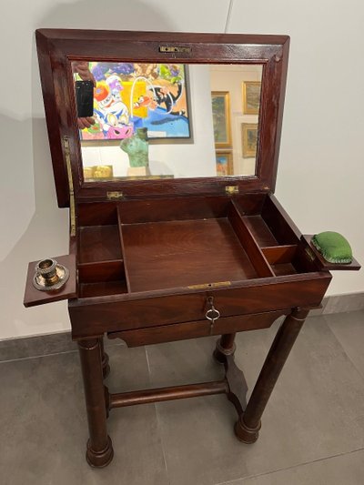 Empire period mahogany workbench