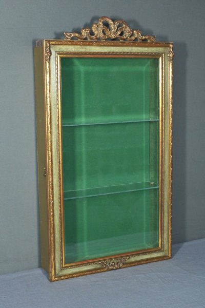 Gilded Wood Wall Display Case – Mid 20th Century