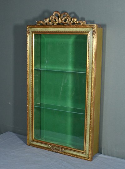 Gilded Wood Wall Display Case – Mid 20th Century