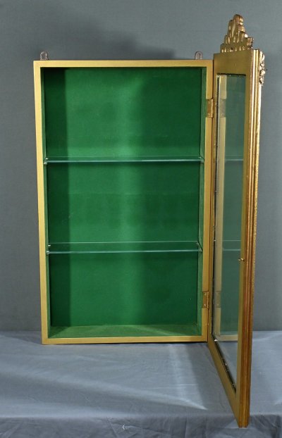 Gilded Wood Wall Display Case – Mid 20th Century