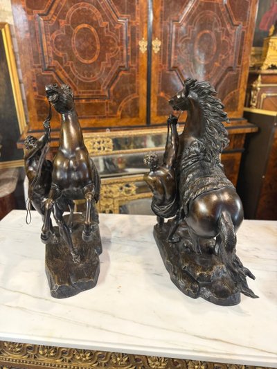 PAIR OF MARLY HORSES AFTER GUILLAUME COUSTOU