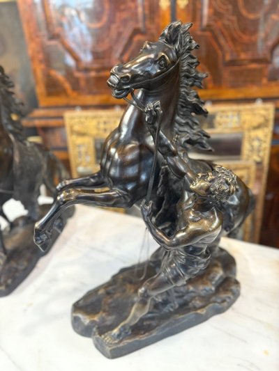 PAIR OF MARLY HORSES AFTER GUILLAUME COUSTOU