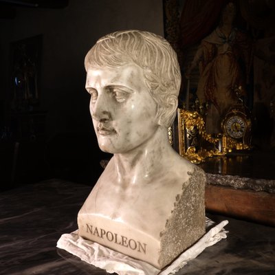 Bust of Napoleon in Carrara marble, after Chaudet