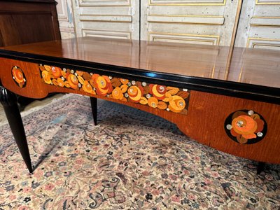 Sue et mare art deco flat desk 1920-1925 in Indian rosewood