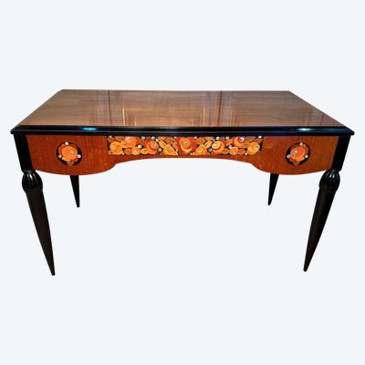 Sue et mare art deco flat desk 1920-1925 in Indian rosewood