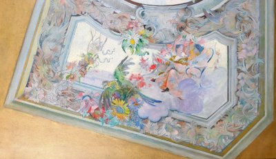 French school circa 1890-1900, Ceiling study for the Salon de Flore, painting