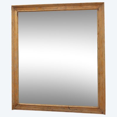 111 X127 Rectangle Mirror Patinated Wood, Mercury Glass