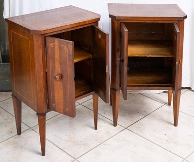 Pair of small antique Italian sideboards, 18th century.