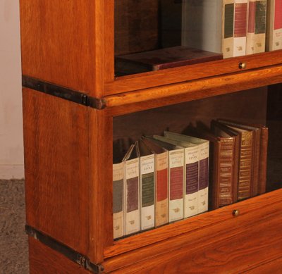 Globe Wernicke Bookcase In Golden Oak With 5 Elements