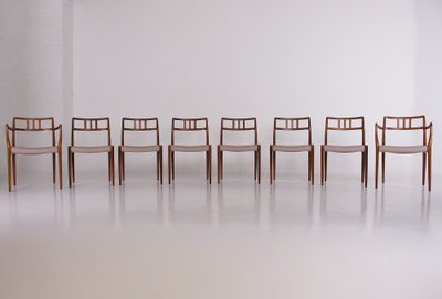 8 Rosewood chairs by Niels Otto Moller.