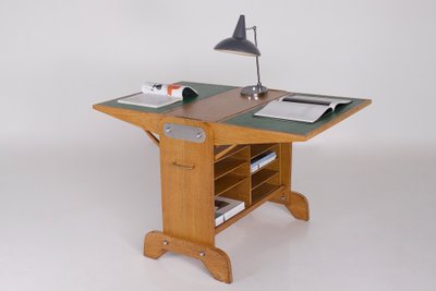 Bureau escamotable en chêne Raclem