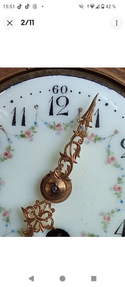 Antique small Louis XVI style cartel clock