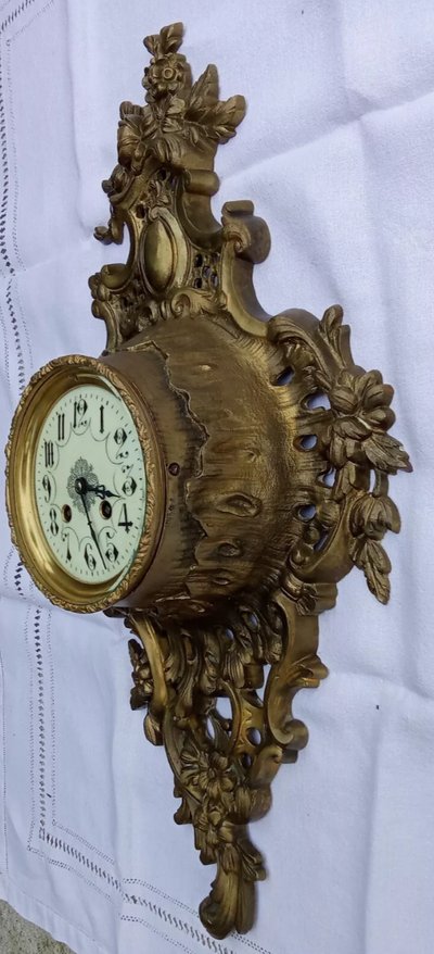 Antique Louis XV Style Cartel Clock