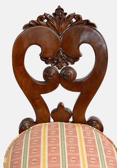 19th century Louis Philippe Neapolitan swivel armchair