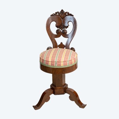 19th century Louis Philippe Neapolitan swivel armchair