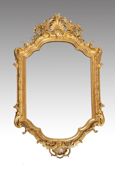 Antique French Napoleon III mirror, 19th century.