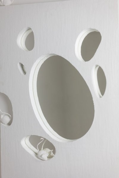 Plaster mirror. Small series artist's work. LS62541609M