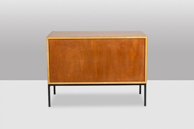 André Monpoix. Chest of drawers in varnished blond cherry. 1960s. LS62821109M