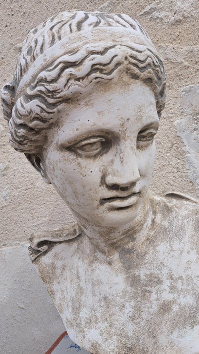 Neoclassical Cast Bust of a Goddess in Plaster, Early 20th Century