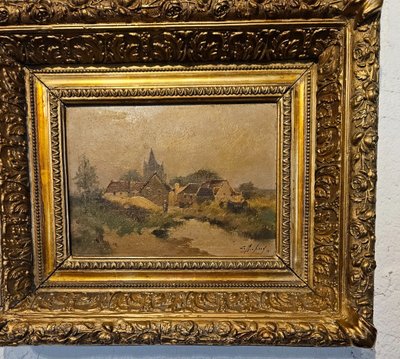 Pair of Paintings by the Painter Eugène Galien Laloue - Signed Léon Dupuy. 19th century.