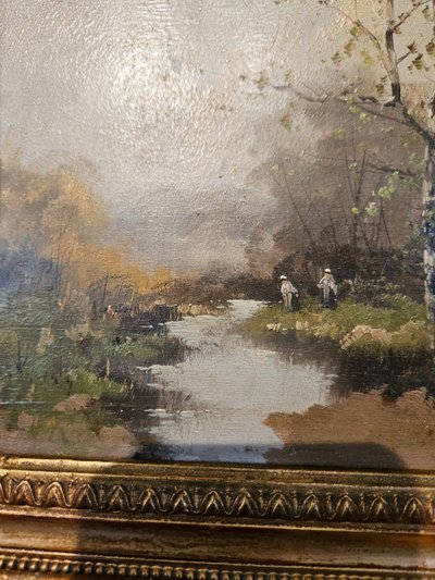 Pair of Paintings by the Painter Eugène Galien Laloue - Signed Léon Dupuy. 19th century.