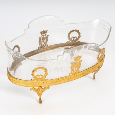 A crystal cup with gilt bronze trim, late 19th century