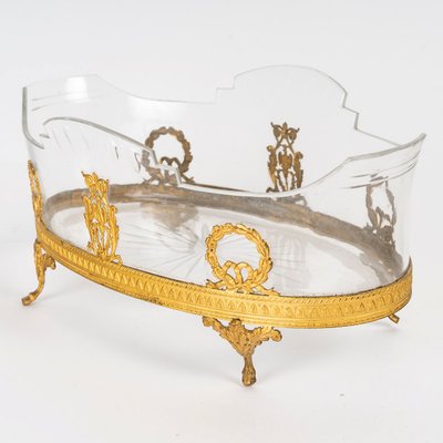 A crystal cup with gilt bronze trim, late 19th century