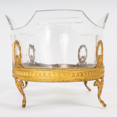 A crystal cup with gilt bronze trim, late 19th century