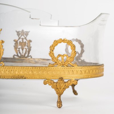 A crystal cup with gilt bronze trim, late 19th century