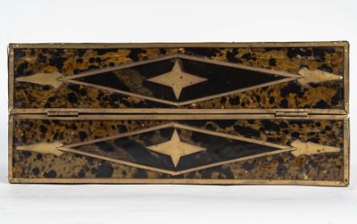 Travelling secretary in boulle marquetry and tortoise shell, late 19th century