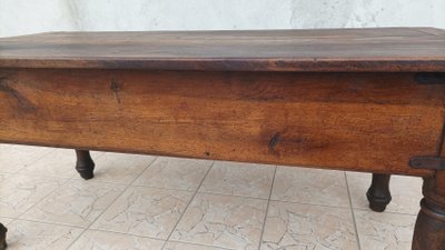 Old walnut side table