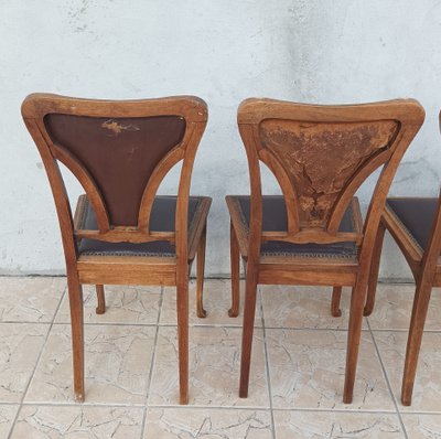 Louis Majorelle 6 Art Nouveau Chicory chairs 1900