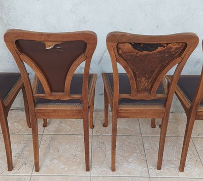 Louis Majorelle 6 Art Nouveau Chicory chairs 1900