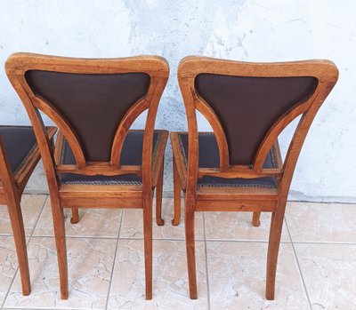 Louis Majorelle 6 Art Nouveau Chicory chairs 1900