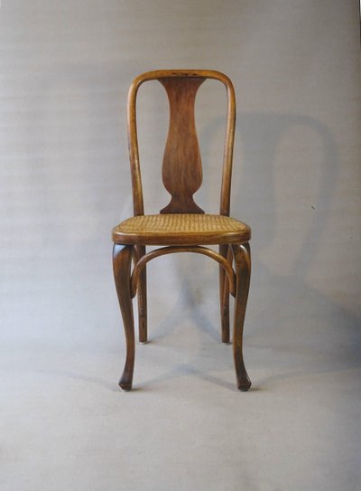 KOHN chair No. 529 from 1913, caned bistro chair with "Loos feet"