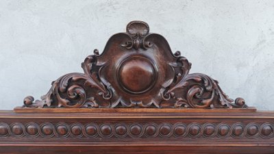 19th century Renaissance walnut bed