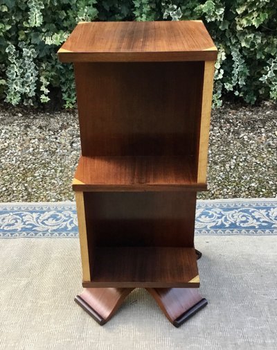 Art Deco rotating bookcase