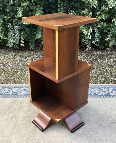 Art Deco rotating bookcase