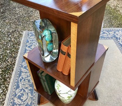 Art Deco rotating bookcase