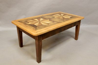 Coffee Table with Old Parquet Top 110 cm