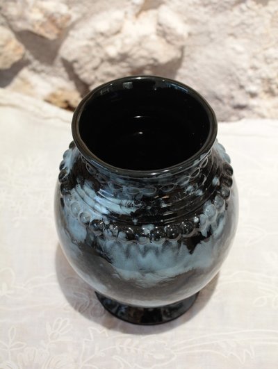 Earthenware Vase Signed Blanche Letalle (1901-1990), Saint Clément Circa 1940-50