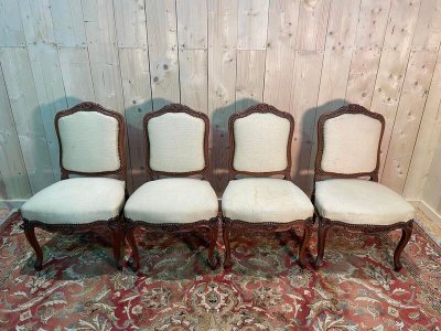 Suite of 4 Louis XV style chairs