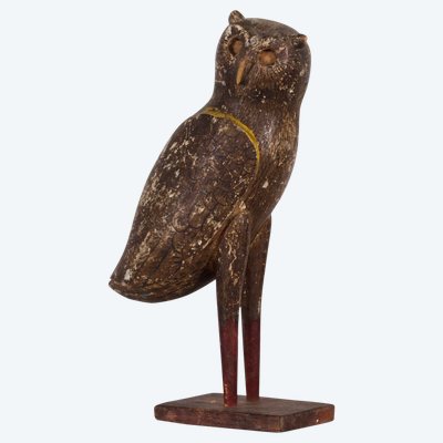 Figure de hibou en bois