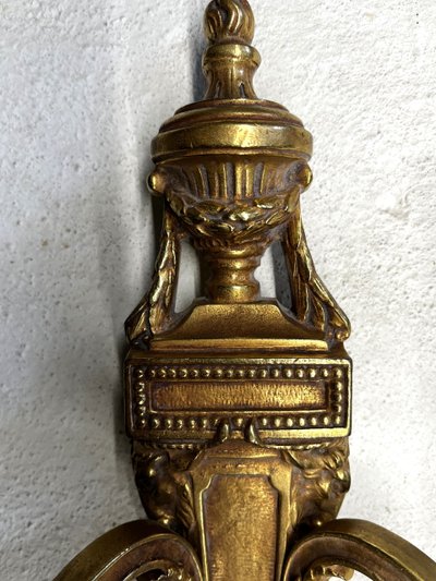 Solid bronze wall lamp, Louis XVI style