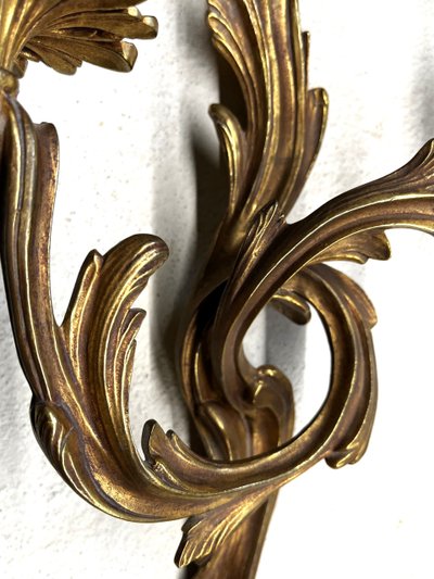 Louis XV style solid bronze wall lamp