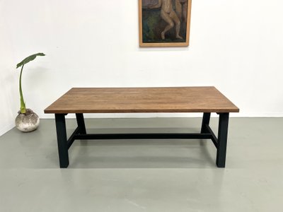 Modern solid oak dining table