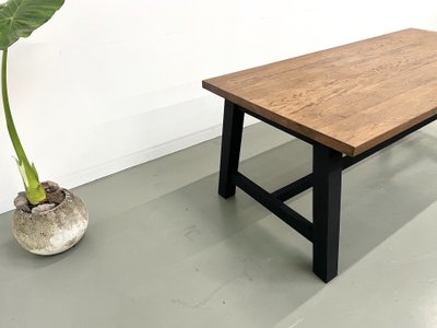 Modern solid oak dining table